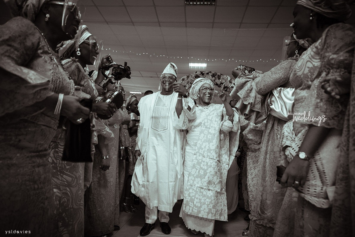 Nigerian divorcee who is in her 50s gets hitched to the love of her life, a widower in his sixties (photos/video)