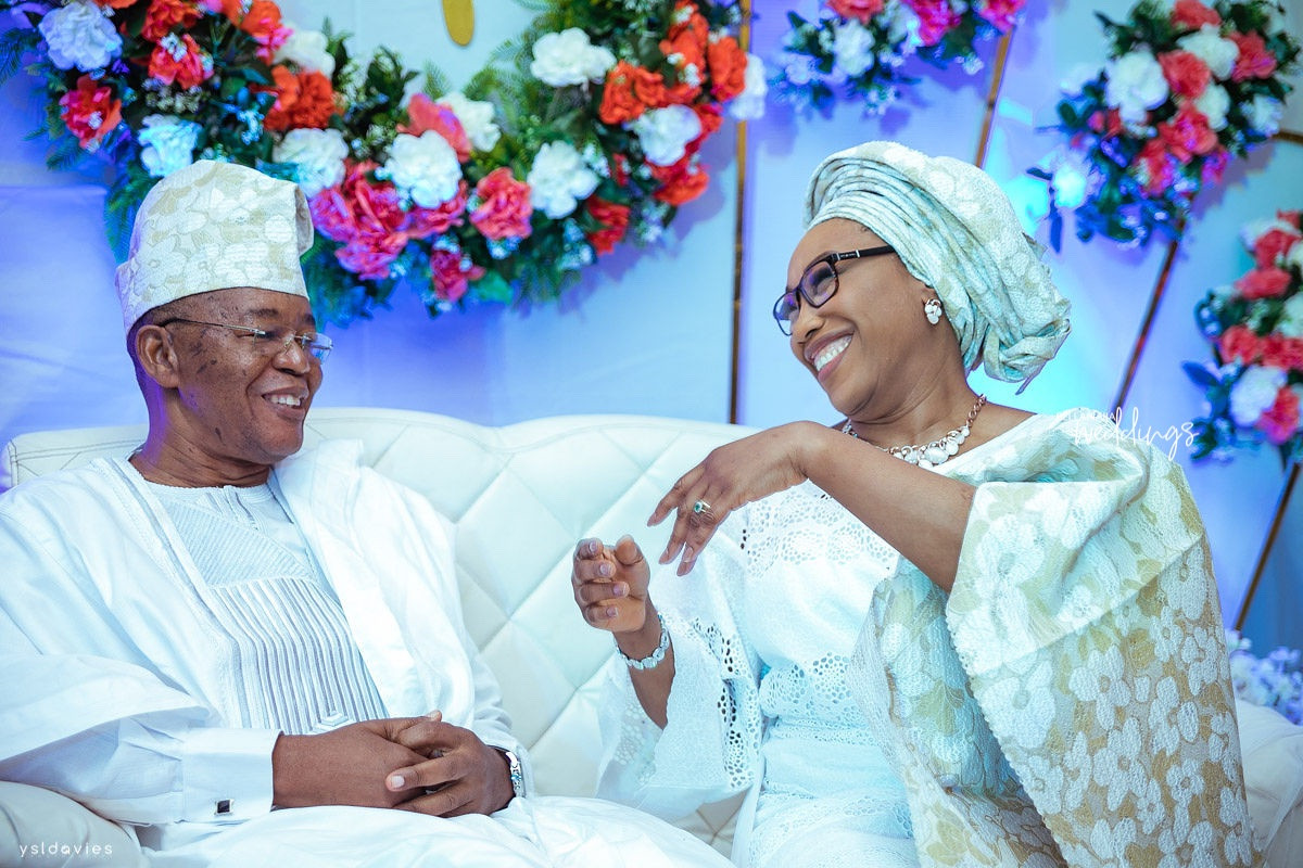 Nigerian divorcee who is in her 50s gets hitched to the love of her life, a widower in his sixties (photos/video)