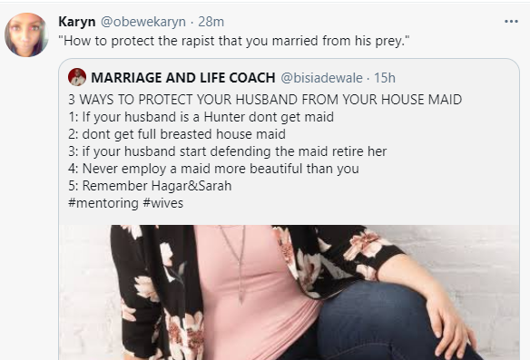 Marriage coach called out for his advice to women on how to protect their husbands from the maid