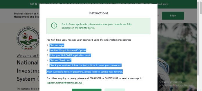 NASIMS Portal Login 2021 – NPower Batch C Enrolment NASIMS Test Portal is now open for registration