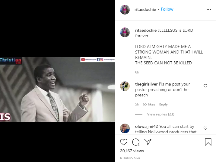 Actress Rita Edochie Reacts After Death of Ada Jesus