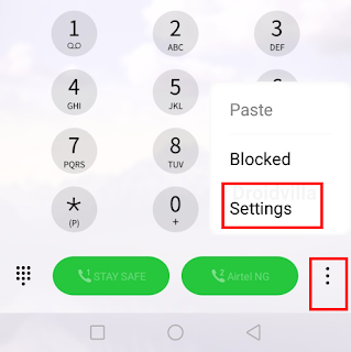 Disable private number android