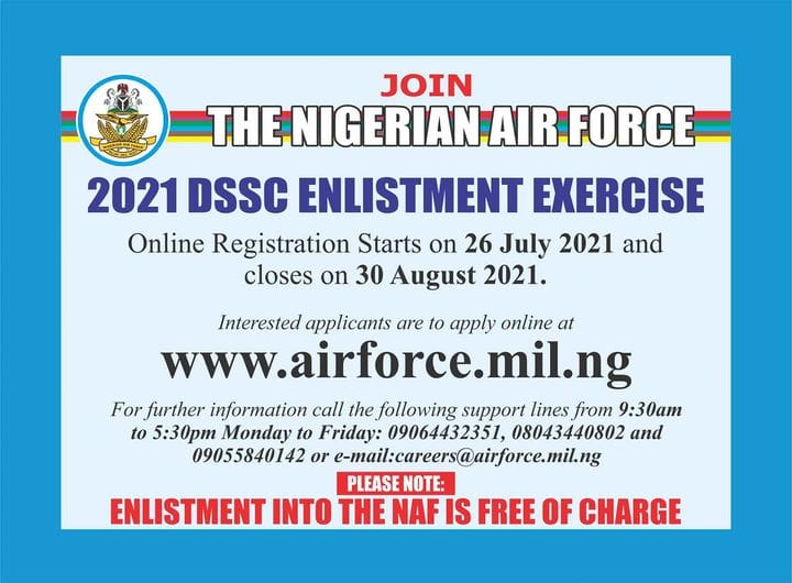 Explainer: How to Apply for Vacancies in the Nigerian Air Force