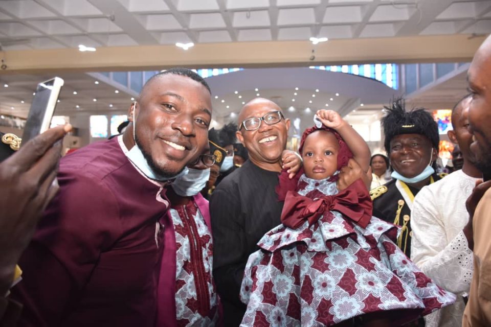 Peter Obi Mobbed By Worshippers In Abuja