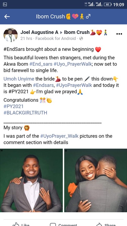 Amazing: Nigerian Lady Set To Wed Man She Met During #ENDSARS Protest Prayers