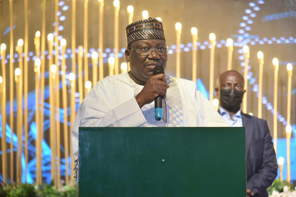 Patience and Goodluck Jonathan, Ahmed Lawan, Gov Diri, Dino Melaye, others at wedding reception of Gov. Mohammed