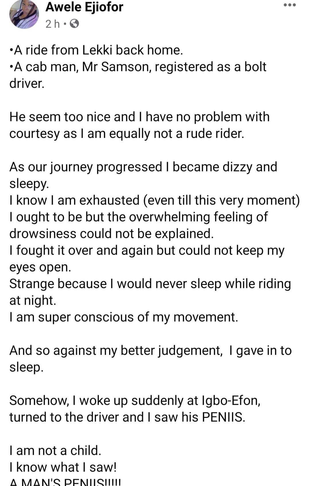 Businesswoman calls out cab driver who was allegedly masturbating while driving her to her destination