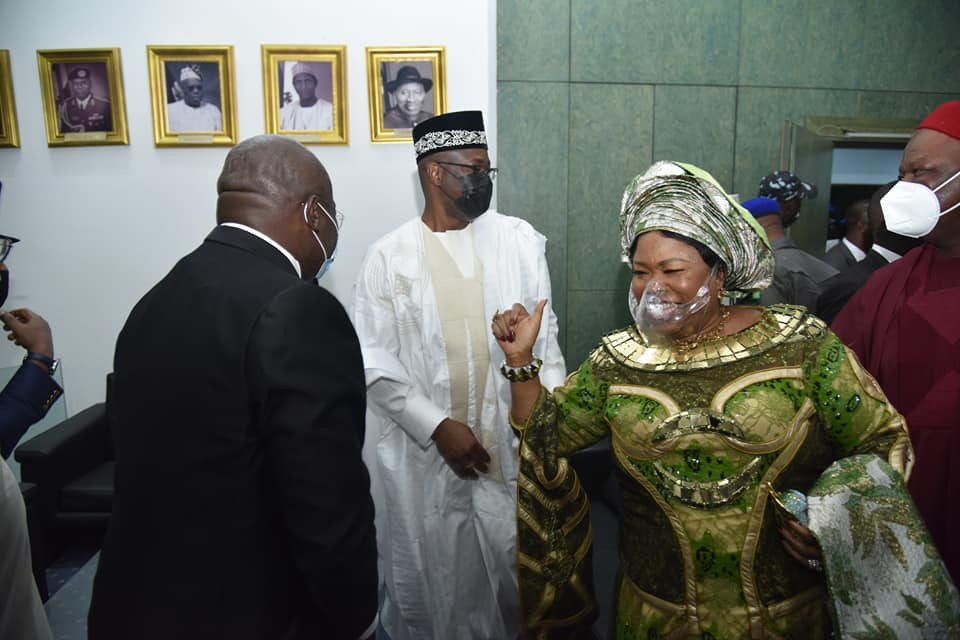 Patience and Goodluck Jonathan, Ahmed Lawan, Gov Diri, Dino Melaye, others at wedding reception of Gov. Mohammed