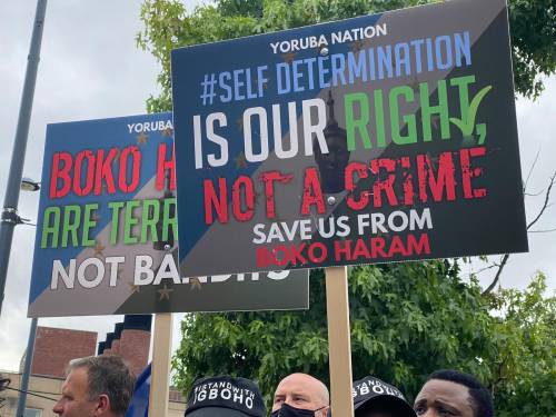 Yoruba nation agitators hit the street of UK to protest - See Why
