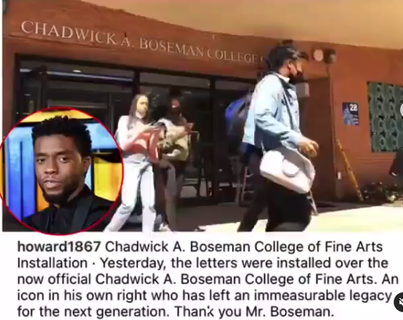 Howard University officially renames college after late alumnus Chadwick Boseman