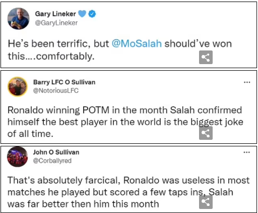 Cristiano Ronaldo named Premier League