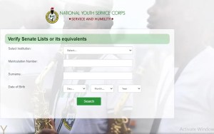 NYSC Senate List 2021 for Batch C – Check your name here