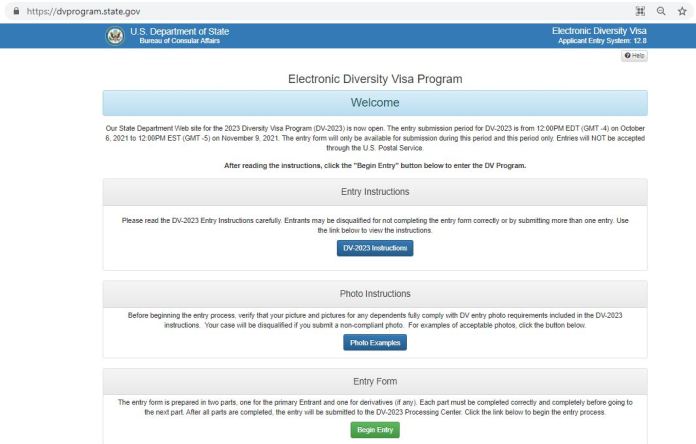 How To Apply For US Diversity Visa 2023 Lottery, Work Abroad