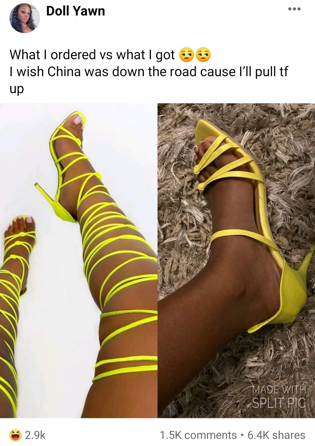 Disappointed customer shares stilettos she ordered and what she got