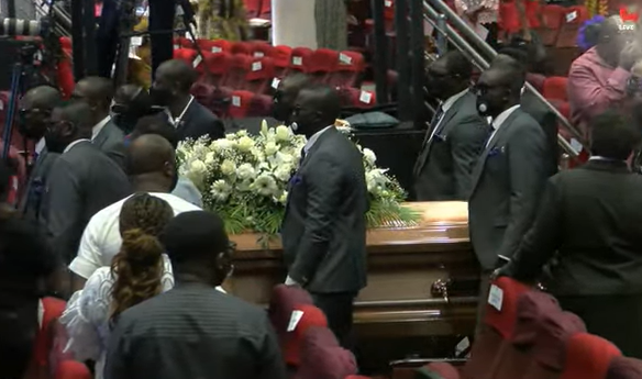 Photos and video from the funeral service of Pastor Nomthi Odukoya, wife of Lagos pastor Taiwo Odukoya