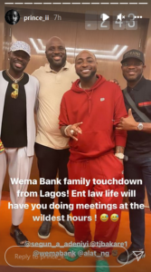 Wema Bank Officials Fly From Lagos To Meet Davido In Dubai Over N185 Million Gift