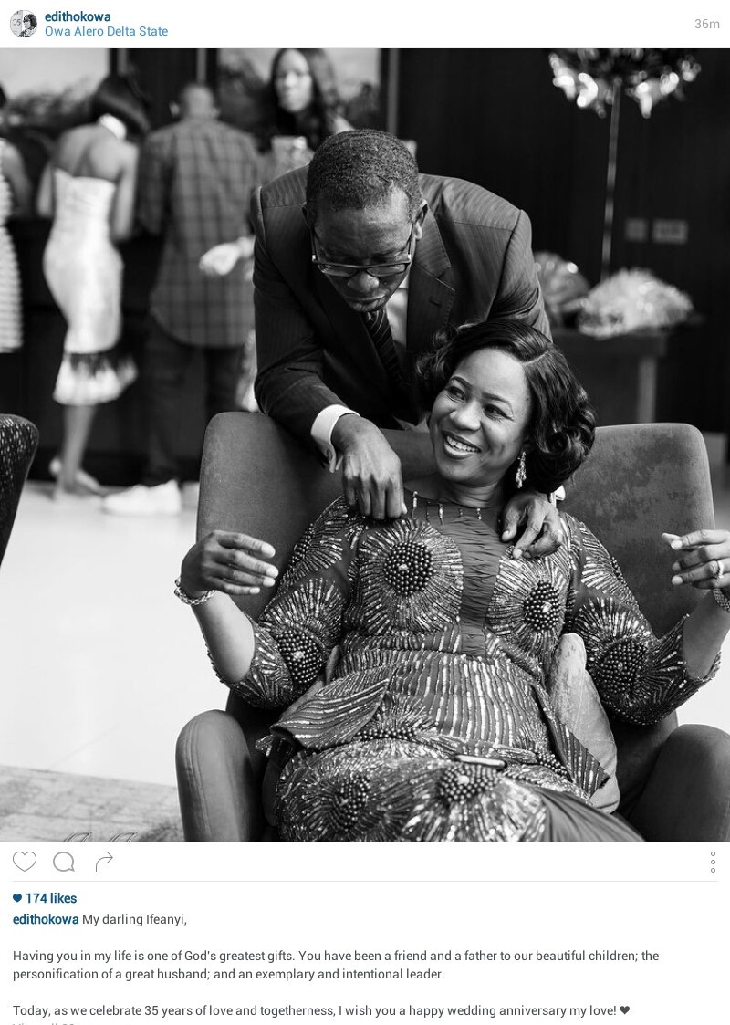 "The best and most significant decision I have ever made" - Governor Okowa hails wife on 35th wedding anniversary 