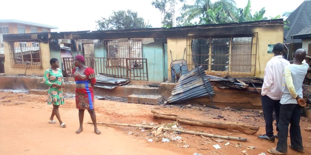 Sixty nine year old visually impaired burnt beyond recognition as fire guts residential building in Anambra (photos)