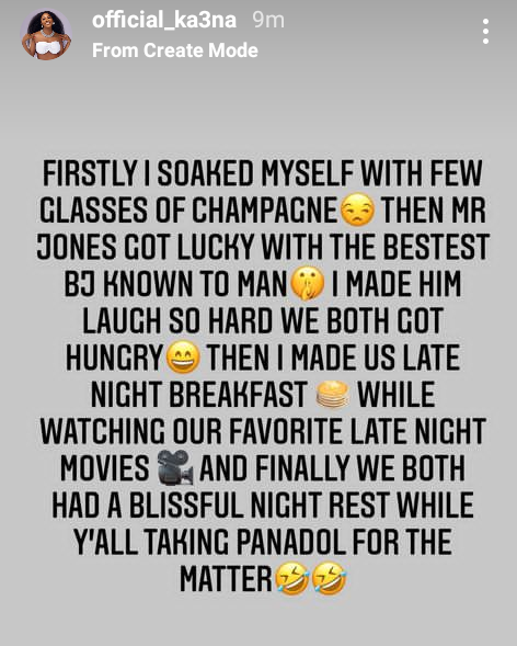 I gave my husband the bestest blowj^b known to man - BBNaija