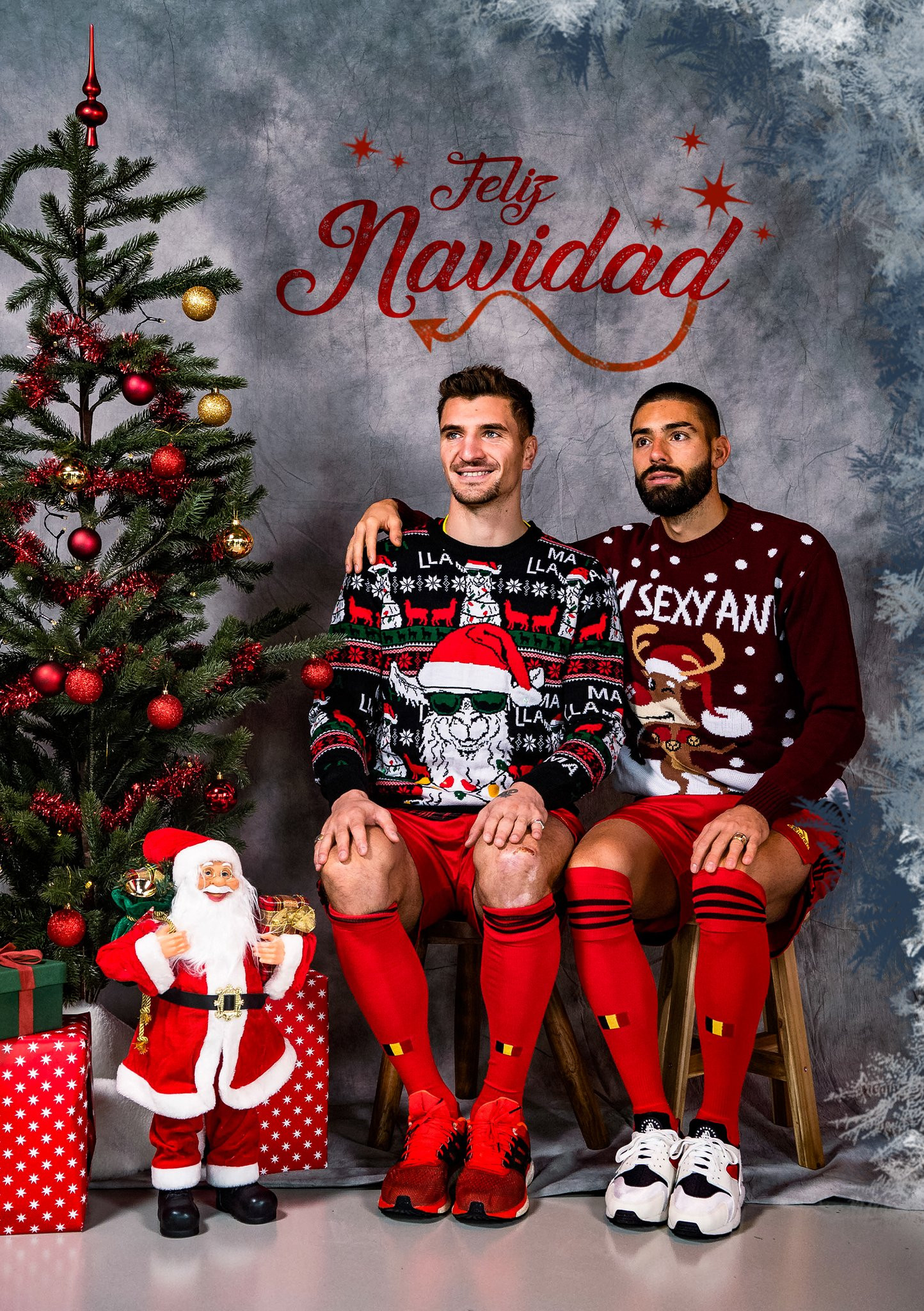 Belgium football team release hilarious Christmas photos 