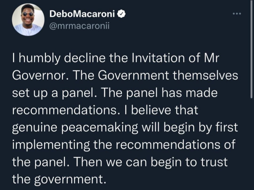 Falz and Mr Macaroni reject Gov Sanwo-Olu?s peace walk invitation