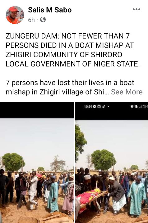 Man, his two wives, son and three others die in boat mishap in Niger State 