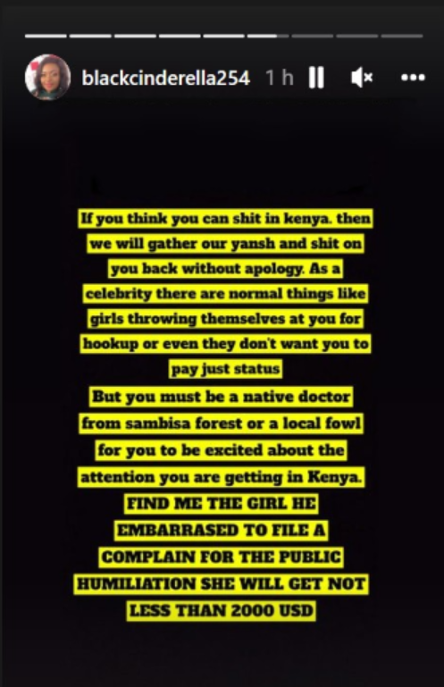 Your video is an insult to Kenyan girls. You should pay the girl you recorded without her consent - Kenyan OAP slams Nigerian singer Portable over video of him turning down a 