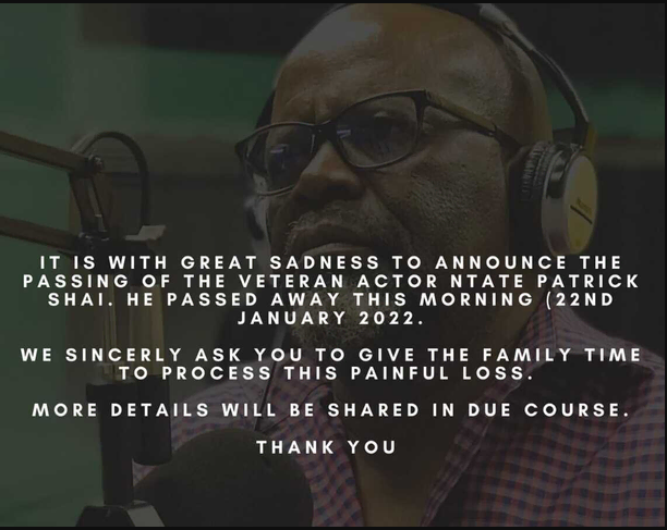 Veteran South African actor,  Patrick Shai allegedly commits suicide days after apologizing to Cassper Nyovest for insulting his mother