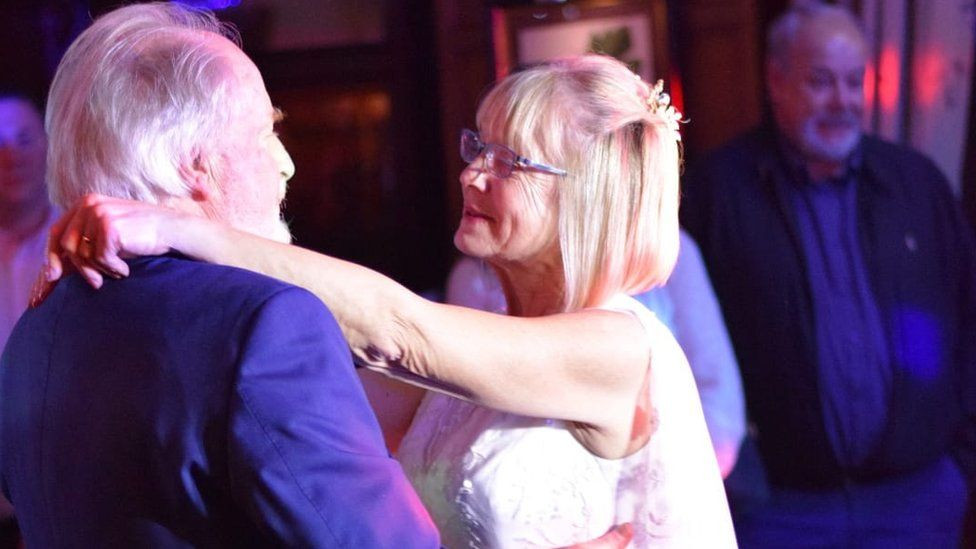 Long distance couple aged 72 and 69 separated by covid-19, marry after 20 months apart (photos)