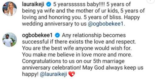 Laura Ikeji Kanu and husband, Ogbonna Kanu, release new photos as they celebrate 5th wedding anniversary