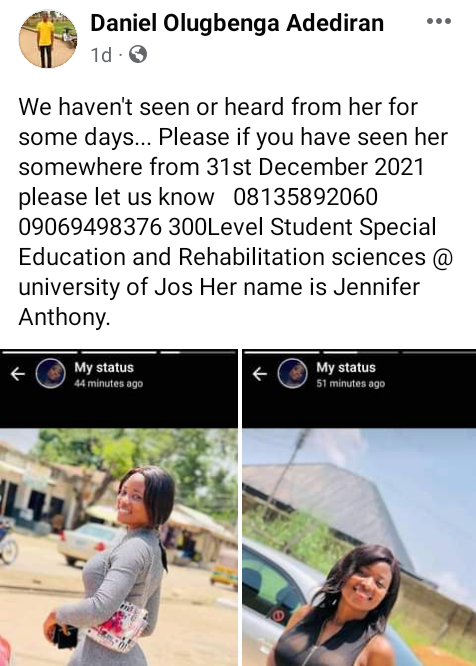 Missing UNIJOS student reportedly found dead in hotel 