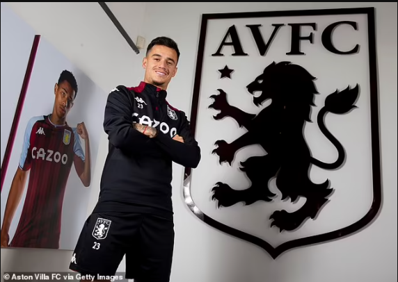 Philippe Coutinho unveiled as new?Aston Villa player after loan move from Barcelona (photos)