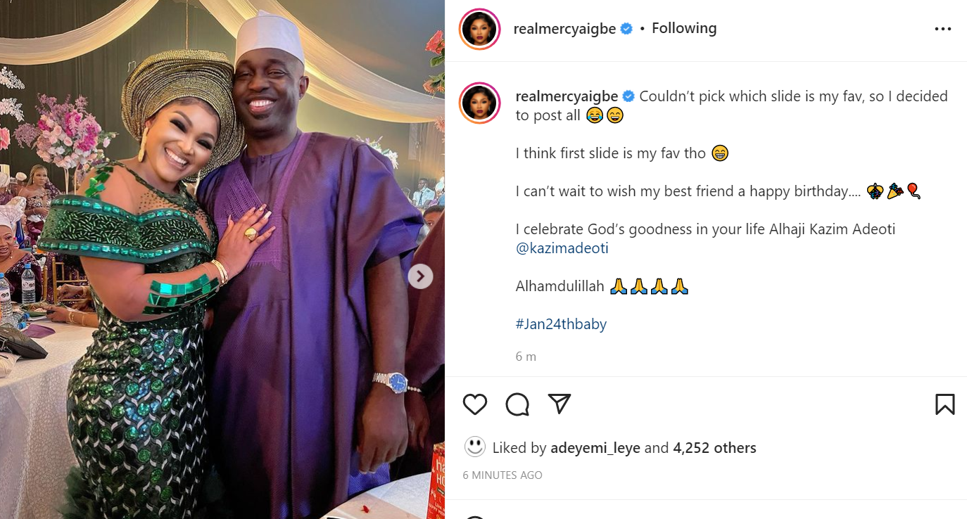 Actress Mercy Aigbe shows off her 
