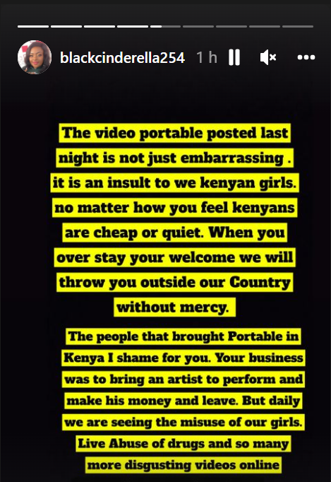 Your video is an insult to Kenyan girls. You should pay the girl you recorded without her consent - Kenyan OAP slams Nigerian singer Portable over video of him turning down a 