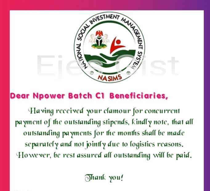 Npower News today 1st Jan 2022 - Npower November Stipend Payment Process Initiated