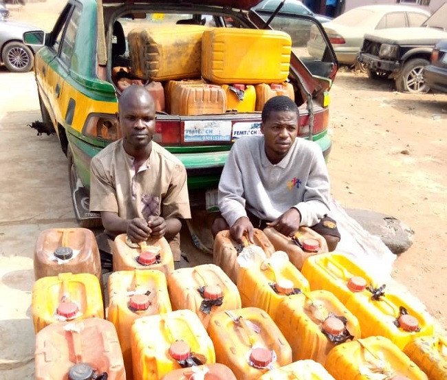 Two arrested with 30 kegs of fuel in Kwara 