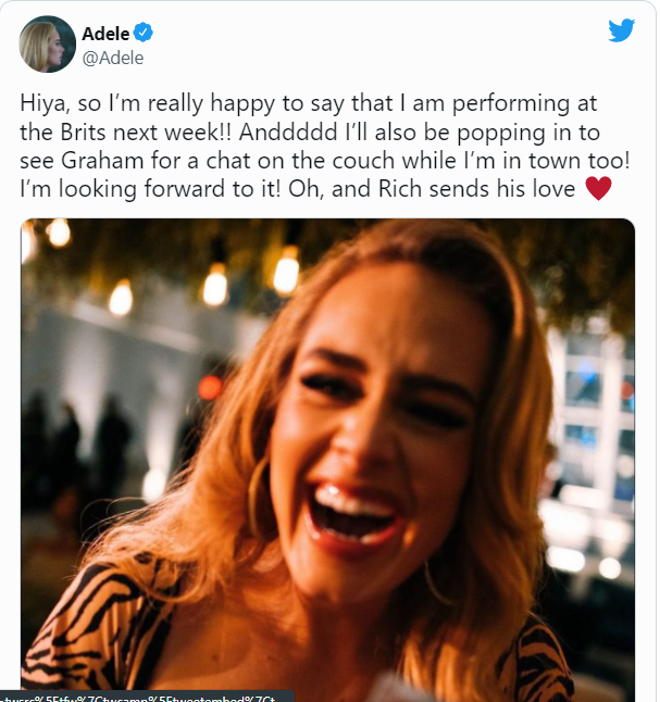 Adele hits back at rumours of split from boyfriend, Rich Paul, as she confirms Brit Awards performance