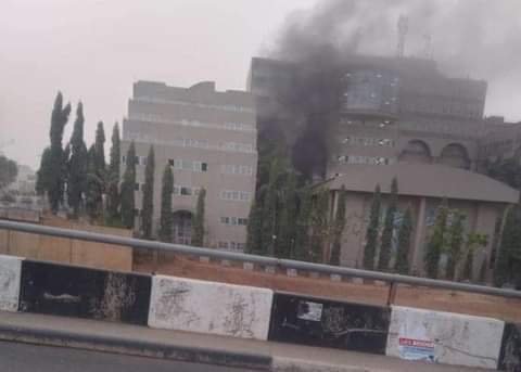 Federal Ministry Of Finance Headquarters On Fire