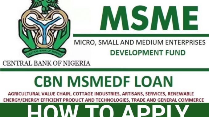 Apply for CBN Micro, Small and Medium Enterprises Development Fund (MSMEDF) 2022