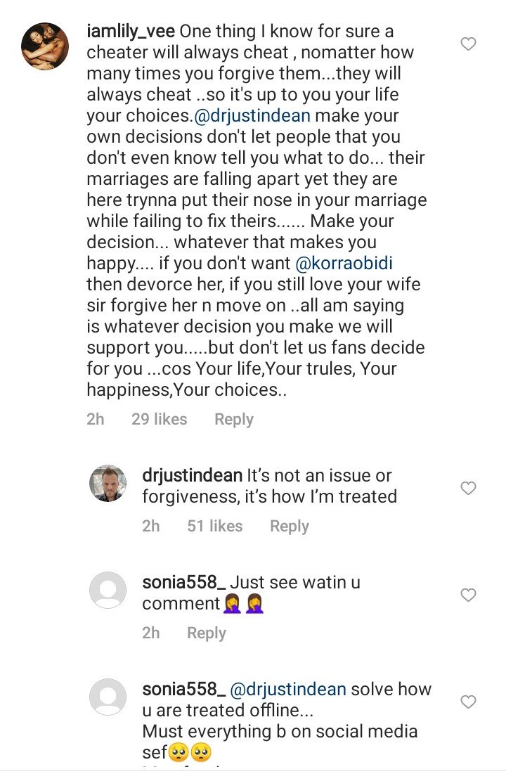 Justin Dean Speaks on Forgiving Korra Obidi, Reveals main issue in their Marriage