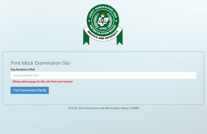 Complete Steps on How to Print 2022 JAMB Mock Examination Slips Online