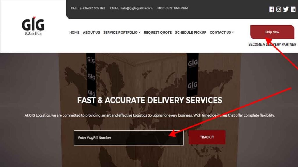 God Is Good Logistics tracking</noscript><figcaption>Go to God Is Good logistics Website</figcaption></figure><p>It is very easy to track your parcel on GIG, all you need to do is visit the website, <strong><a href=