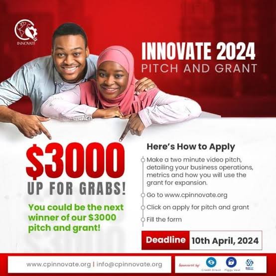 Apply For Innovate Pitch And Grant 2024 - Get Up To $3,000 Grant
