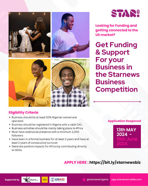 Apply For StarNews, USAID & GBEF Business Competition (Win Up To N5 Million Prize)