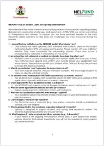 NELFUND Releases Full FAQ on Student Loan Applications, Upkeep Disbursement, and Portal Issues