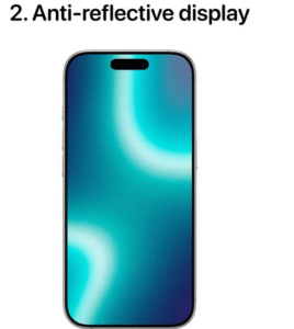 Anti-reflective display (iPhone 17 Pro)