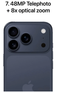 48 MP telephoto with 8× optical zoom